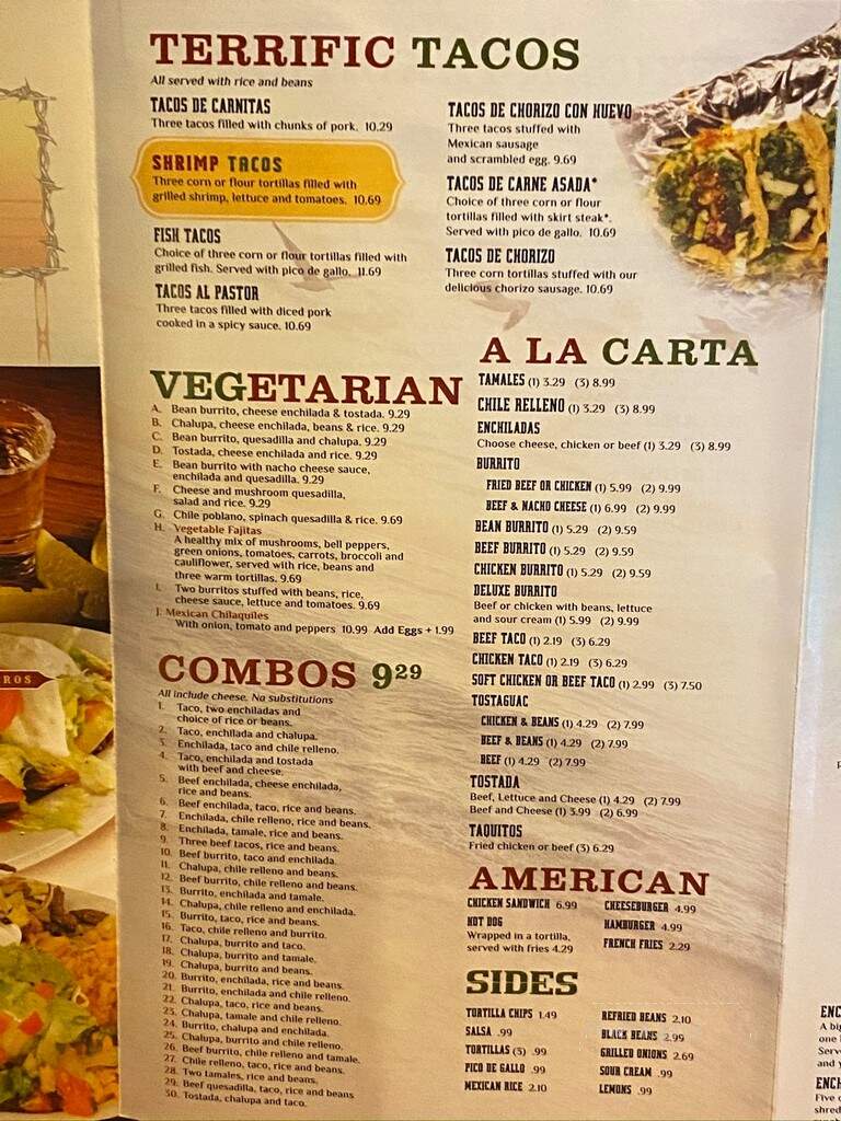 El Jaripeo - Indianapolis, IN menu_pic