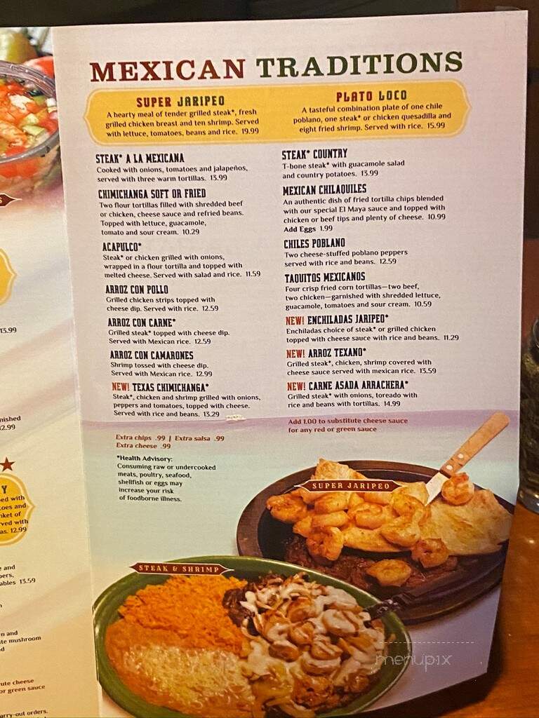 El Jaripeo - Indianapolis, IN menu_pic