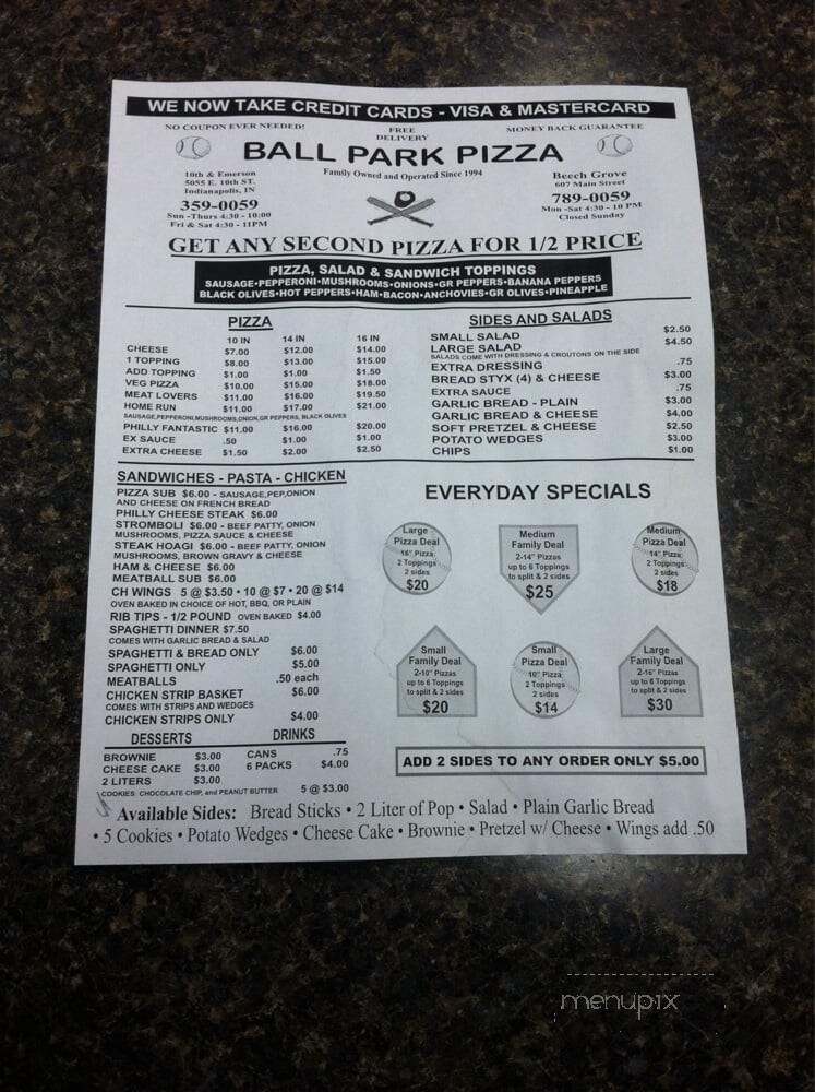 Ball Park Pizza & Eatery - Indianapolis, IN