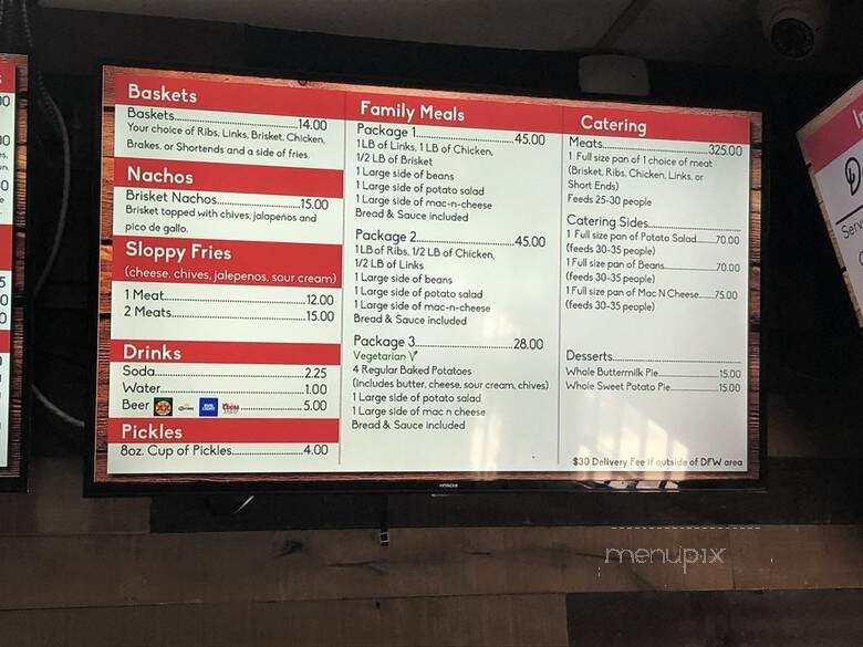 Smokey Joe's Bar-B-Que - Dallas, TX menu_pic