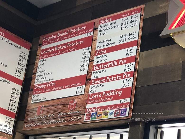 Smokey Joe's Bar-B-Que - Dallas, TX menu_pic