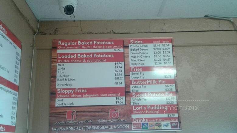 Smokey Joe's Bar-B-Que - Dallas, TX menu_pic