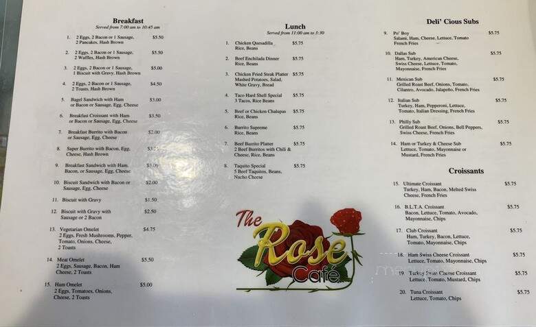 Rose Cafe - Dallas, TX