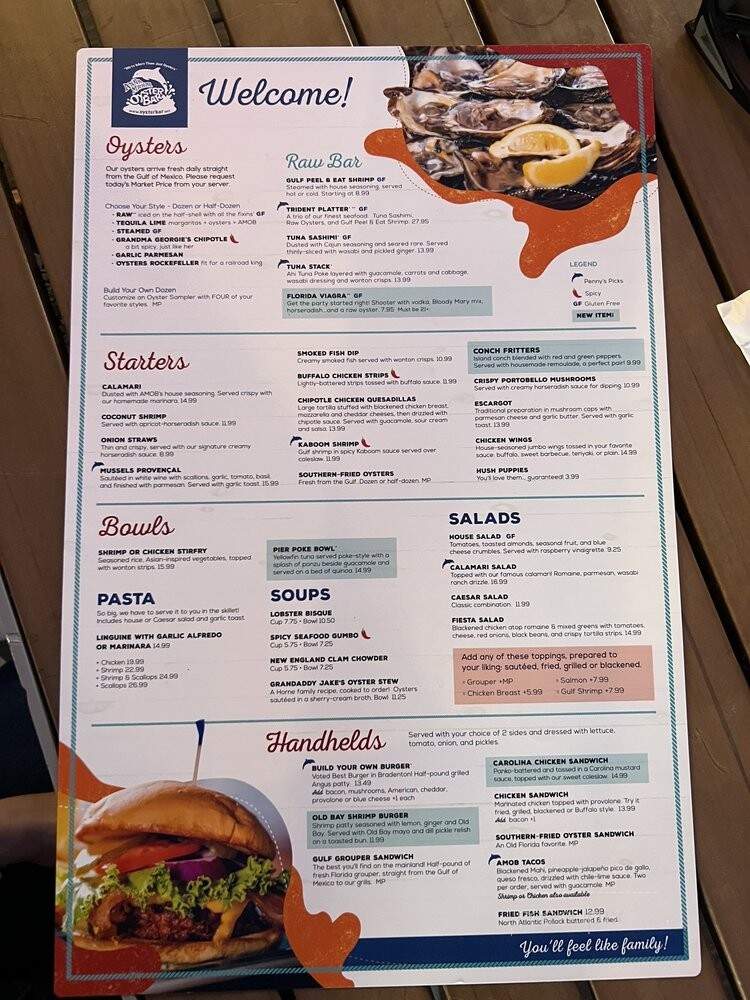 Anna Maria Oyster Bar - Bradenton, FL menu_pic