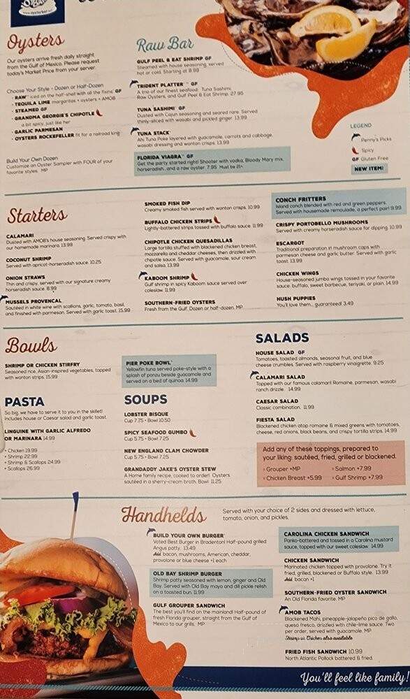 Anna Maria Oyster Bar - Bradenton, FL menu_pic