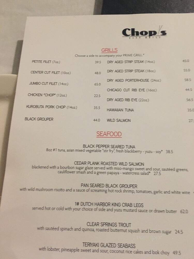 Chops City Grill - Naples, FL menu_pic