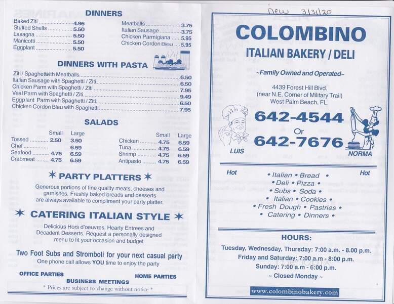 Colombino Italian Bakery-Deli - West Palm Beach, FL