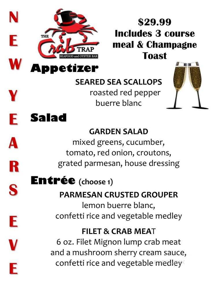 Crab Trap - Destin, FL menu_pic