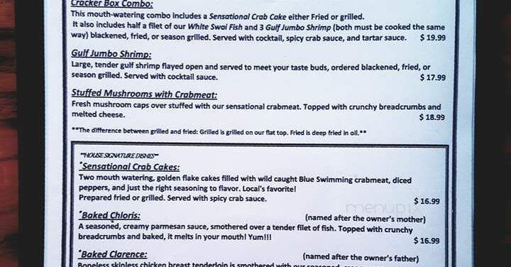 Crackerbox - Fort Myers, FL menu_pic