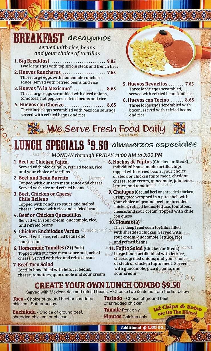 El Molcajetes - Palmetto, FL menu_pic