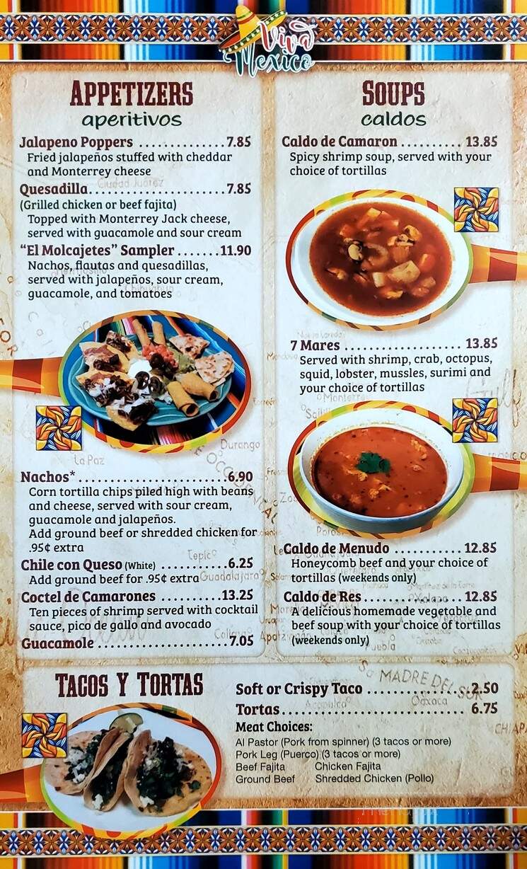El Molcajetes - Palmetto, FL menu_pic
