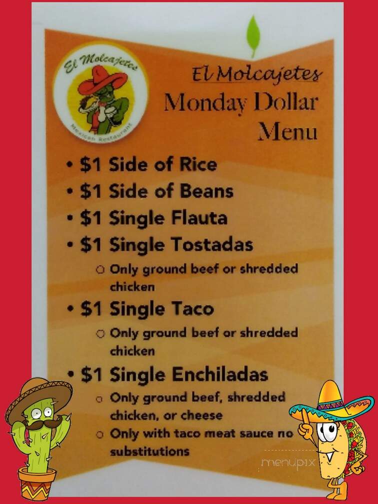El Molcajetes - Palmetto, FL menu_pic