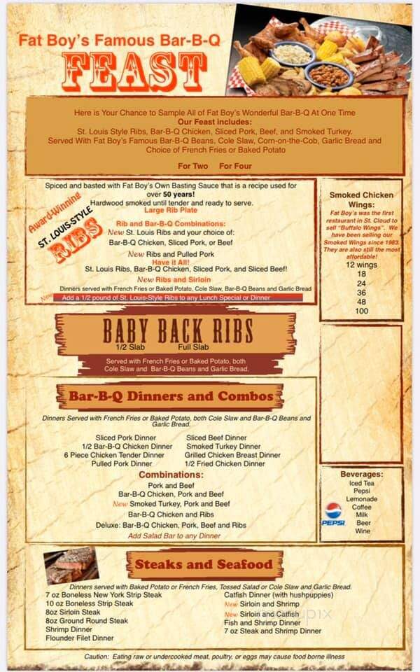 Fat Boys' Bar-B-Q - St Cloud, FL menu_pic