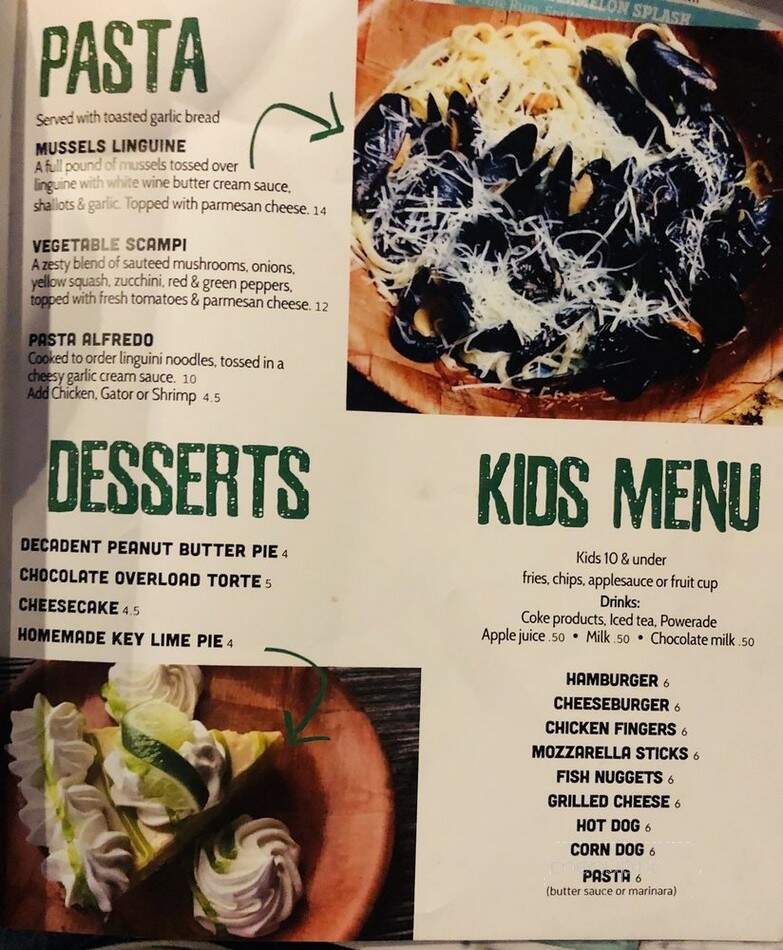 Gator Joe's - Ocklawaha, FL menu_pic
