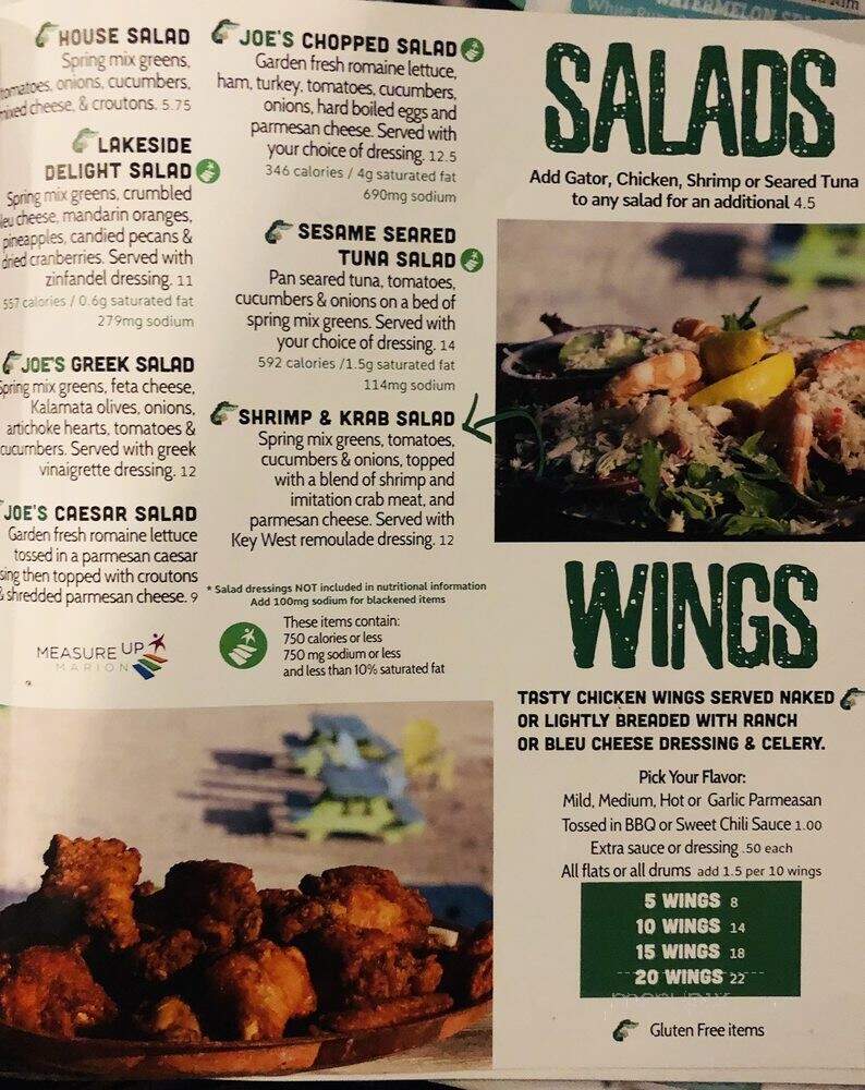 Gator Joe's - Ocklawaha, FL menu_pic