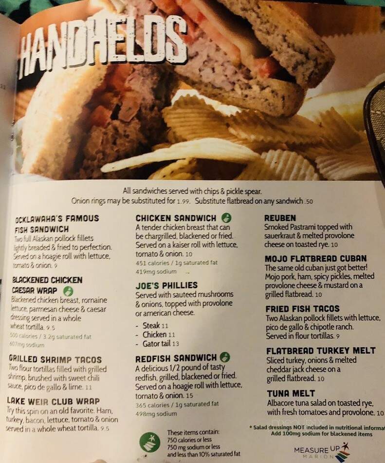Gator Joe's - Ocklawaha, FL menu_pic