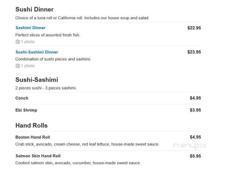 Ichiban Japanese Steak House - Port Charlotte, FL menu_pic