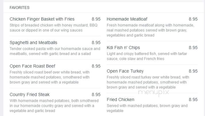 King's Duck Inn - Merritt Island, FL menu_pic