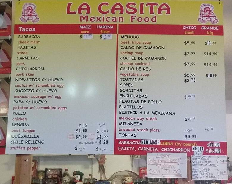 La Casita - Ruskin, FL menu_pic