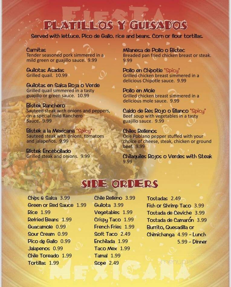 La Fiesta Mexicana - Haines City, FL menu_pic