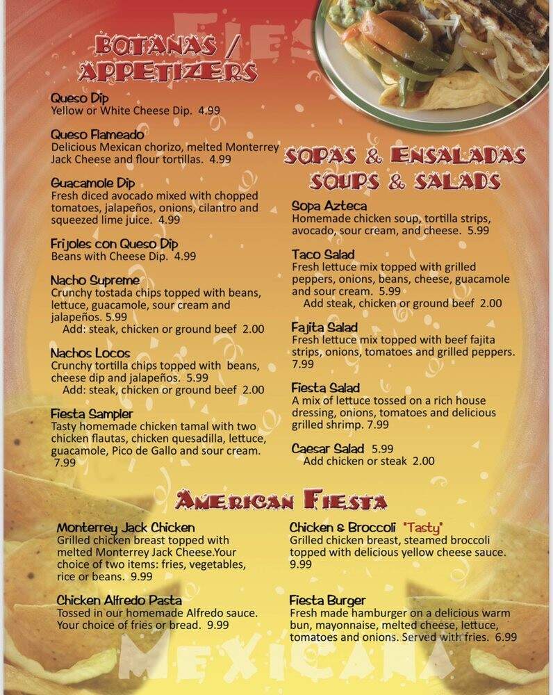 La Fiesta Mexicana - Haines City, FL menu_pic