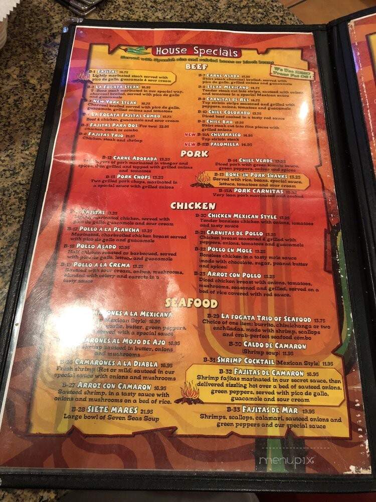 La Fogata - North Palm Beach, FL menu_pic