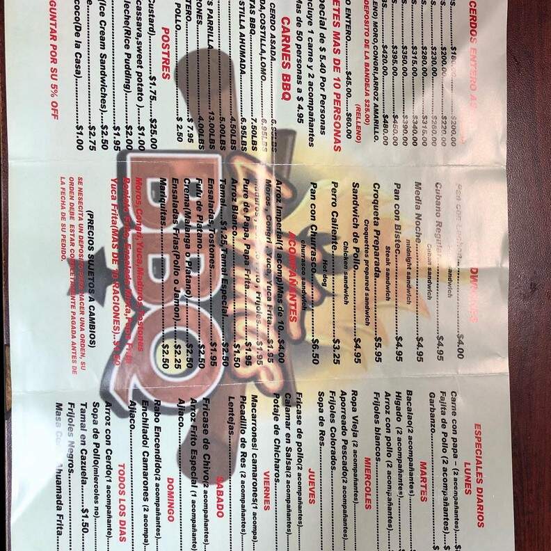 Las Vinas Barbeque - Hialeah, FL menu_pic