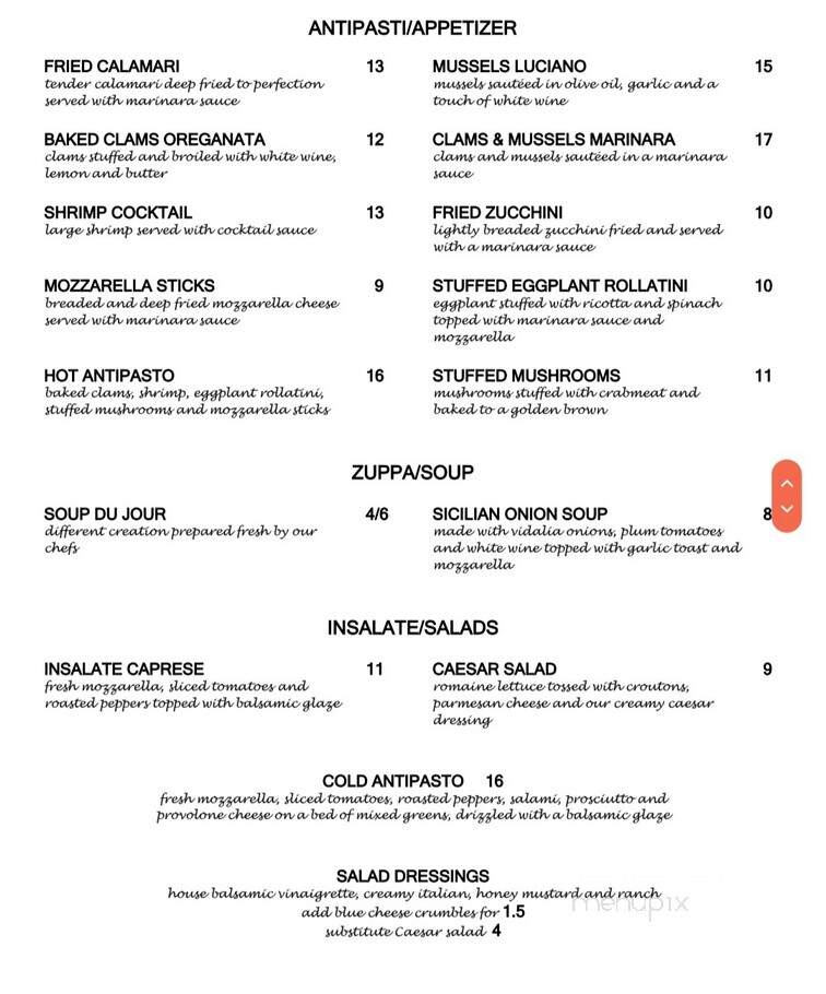 Lastanza Ristorante - Englewood, FL menu_pic