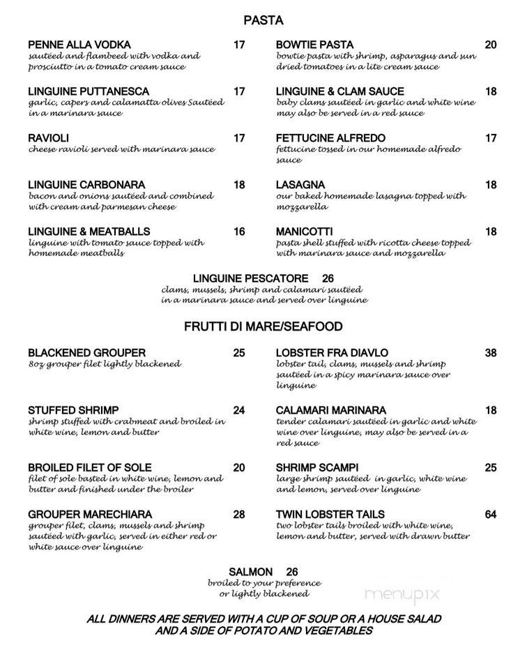 Lastanza Ristorante - Englewood, FL menu_pic