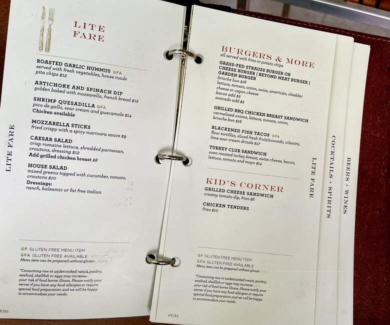 Mangroves Bar - Bonita Springs, FL menu_pic