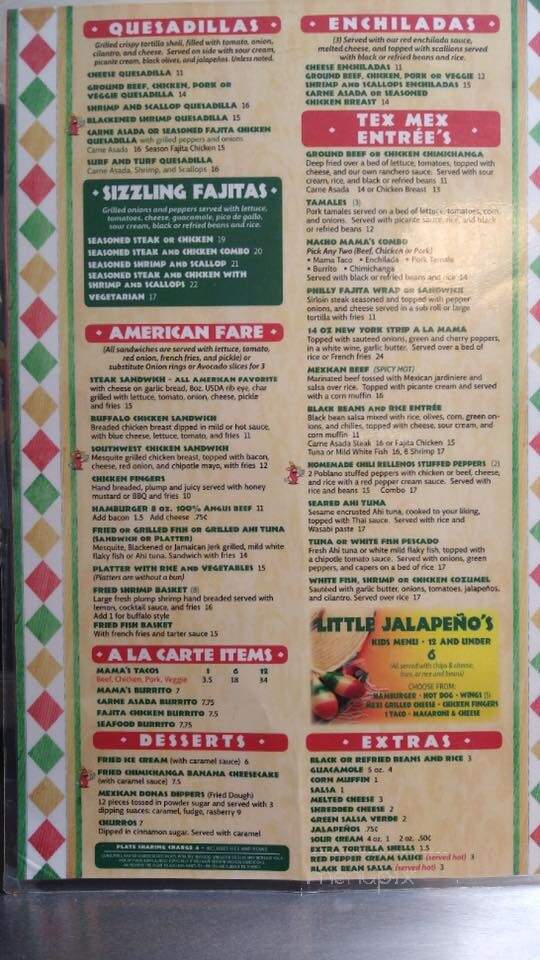 Nacho Mama's - Marco Island, FL menu_pic