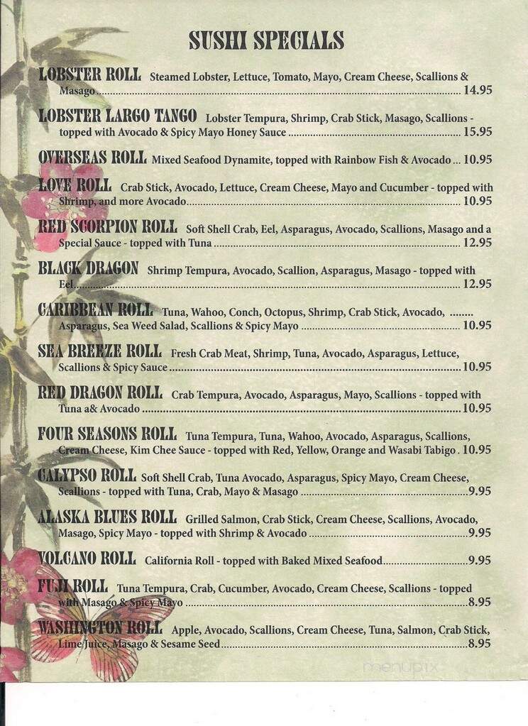 Num-Thai & Sushi Bar Restaurant - Key Largo, FL menu_pic