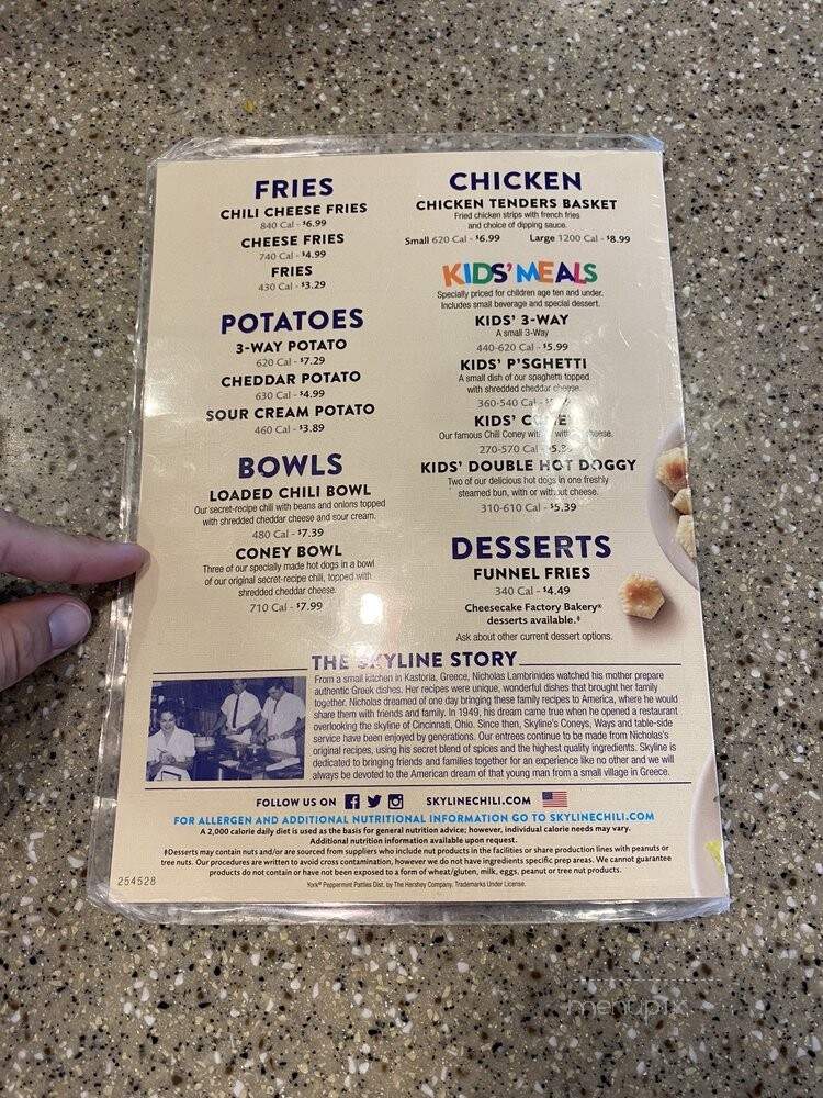 Skyline Chili - Clearwater, FL menu_pic
