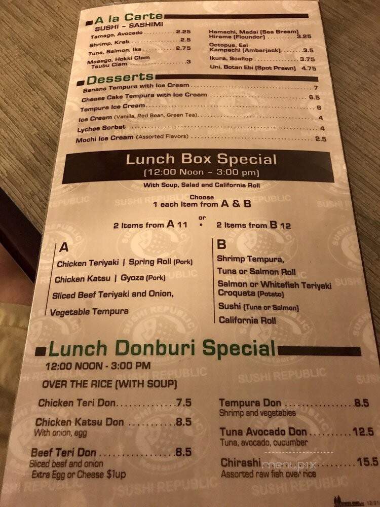 Sushi Republic - Surfside, FL menu_pic