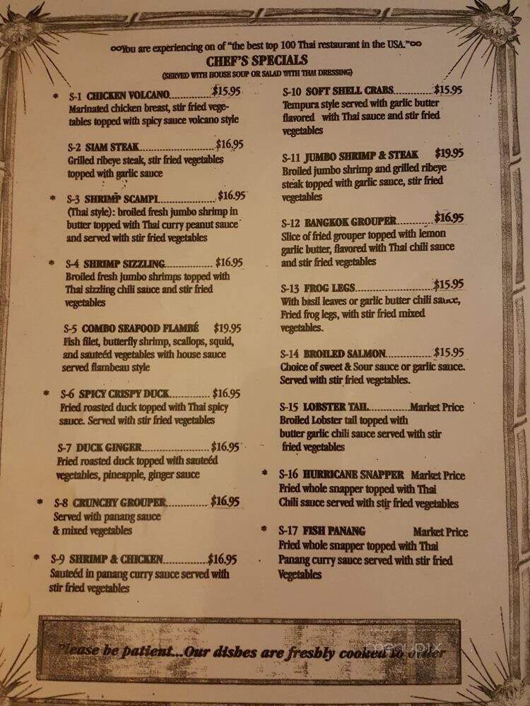 Thai Nana Restaurant - Palm Harbor, FL menu_pic