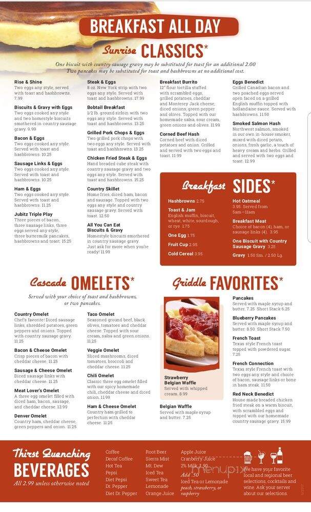 Portlander Inn Cascade Grill - Portland, OR menu_pic