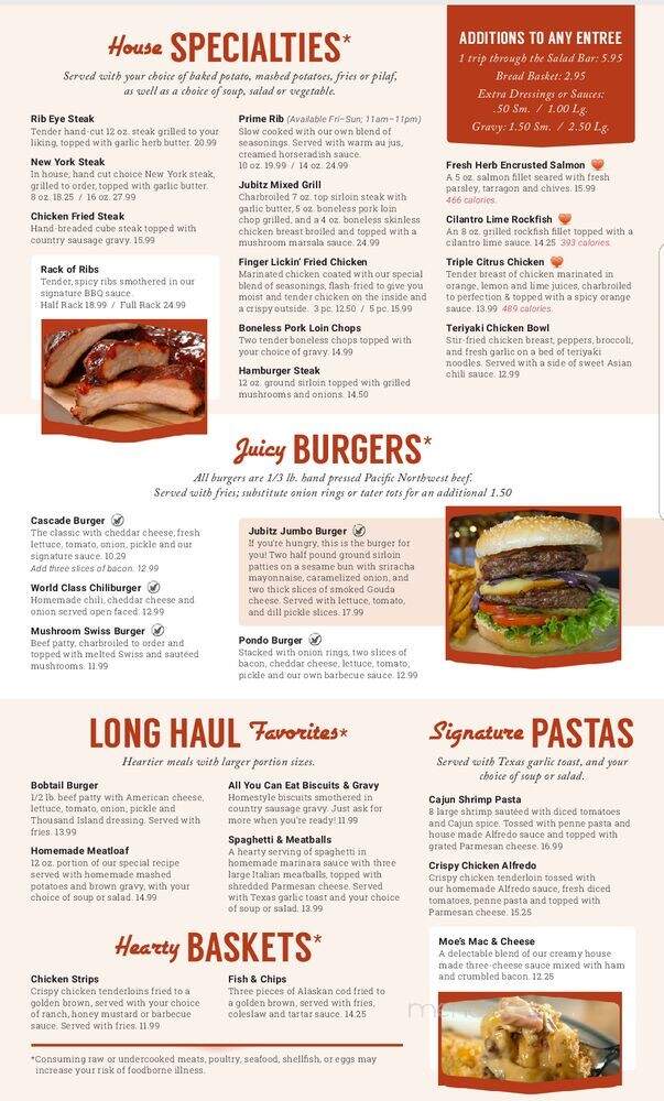 Portlander Inn Cascade Grill - Portland, OR menu_pic