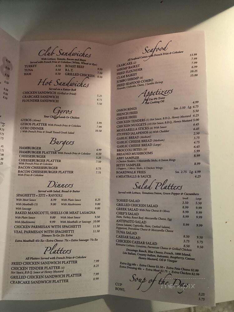Betsy Ross Pizza Restaurant - Dover, DE menu_pic
