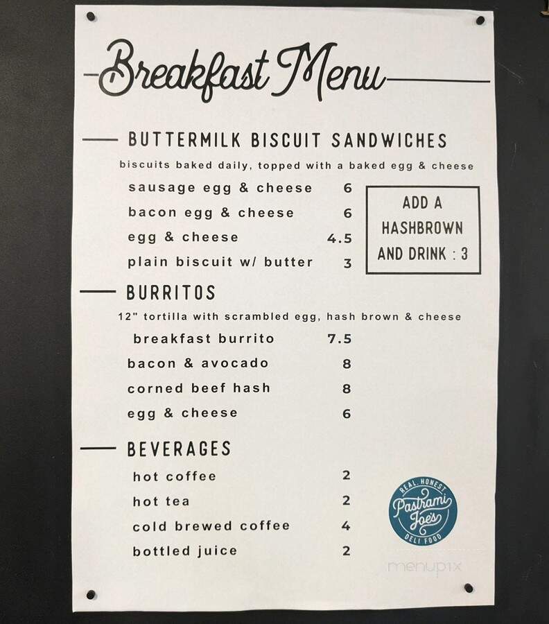 Pastrami Joe's - Marshall, MI menu_pic