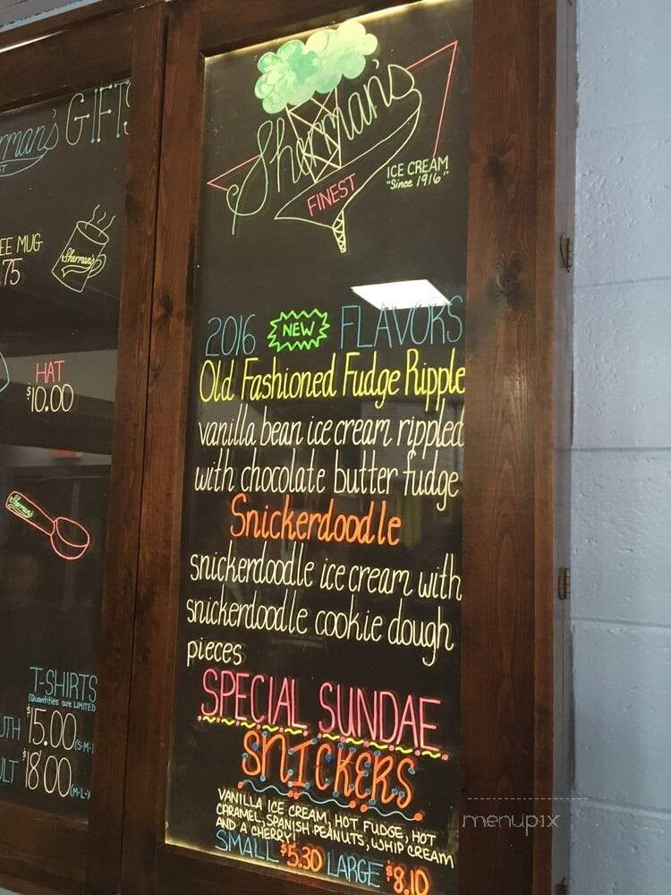 Sherman Dairy Bar - South Haven, MI menu_pic