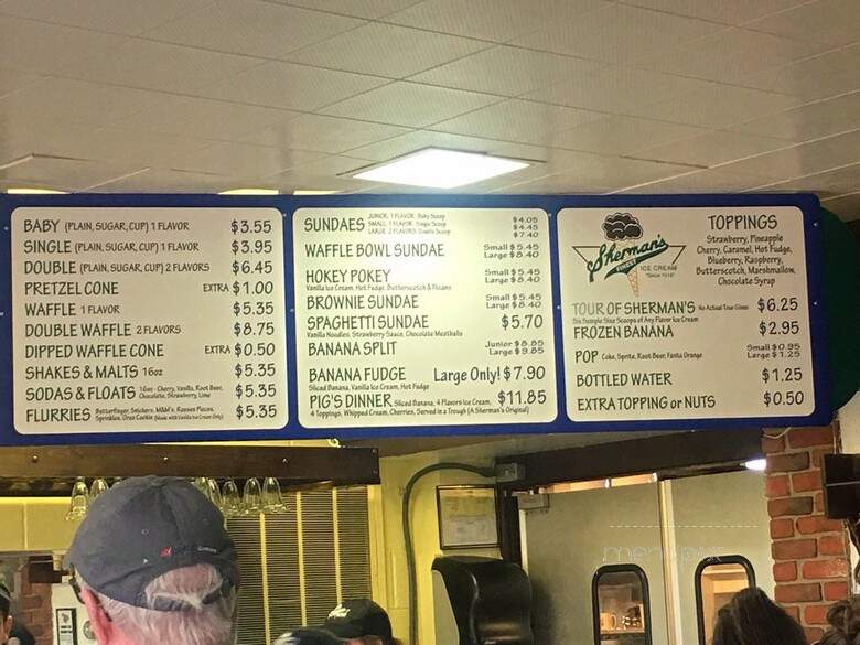 Sherman Dairy Bar - South Haven, MI menu_pic