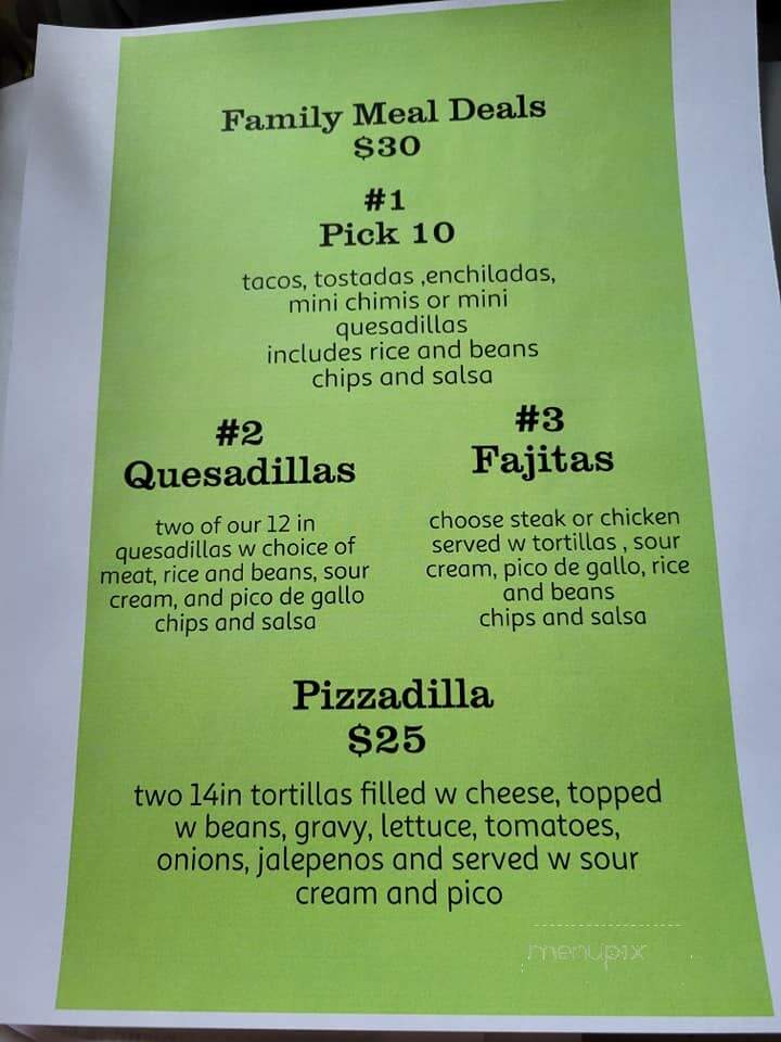 Mario's Mexican Restaurant - Adrian, MI menu_pic