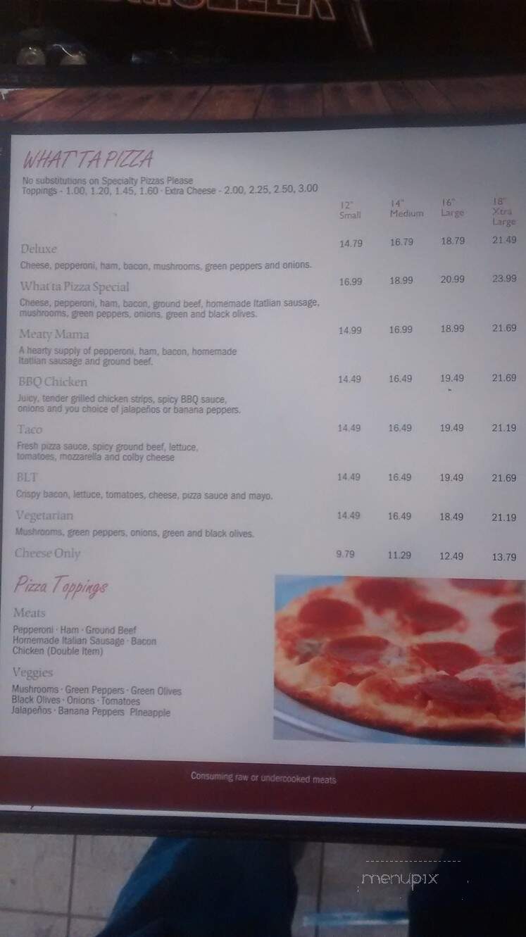 Sally's Family Restaurant - White Cloud, MI menu_pic