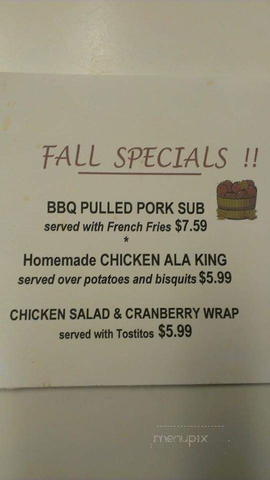 Sally's Family Restaurant - White Cloud, MI menu_pic