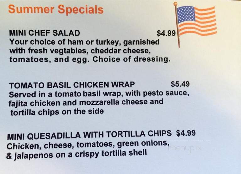 Sally's Family Restaurant - White Cloud, MI menu_pic