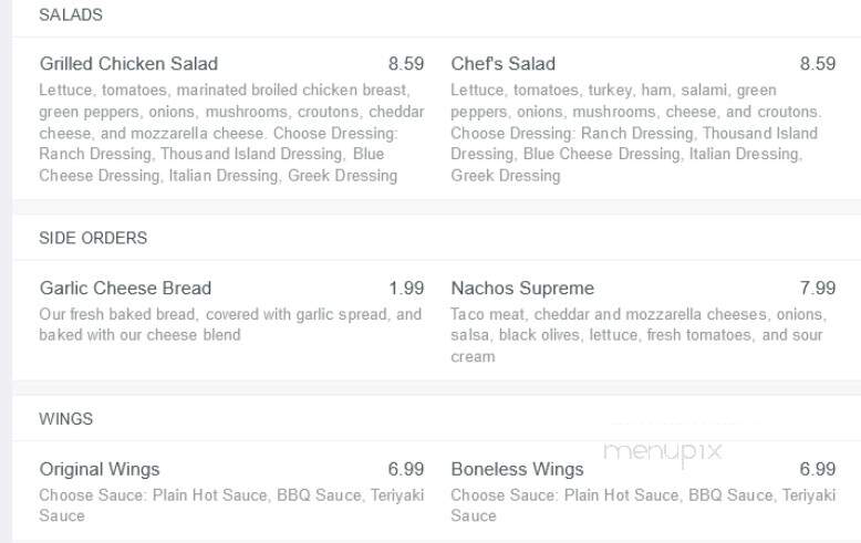 Mancino's Pizza & Grinders - Allendale, MI menu_pic