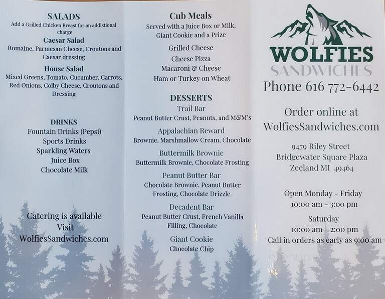 Wolfies Sandwiches - Zeeland, MI menu_pic