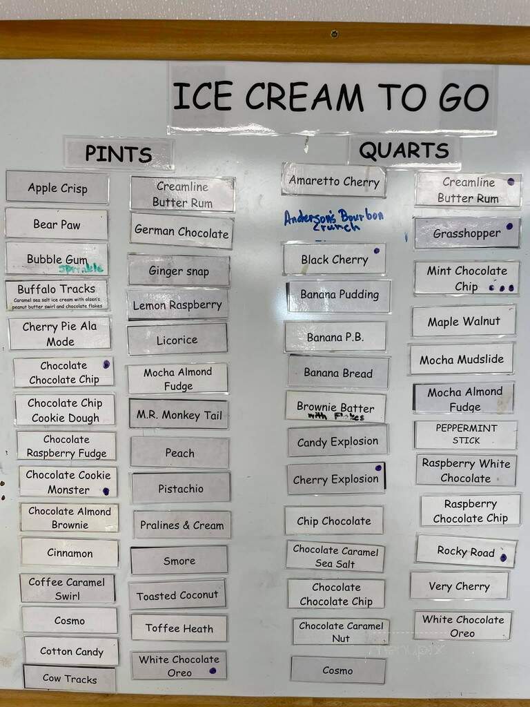 Moomers Homemade Ice Cream - Traverse City, MI menu_pic