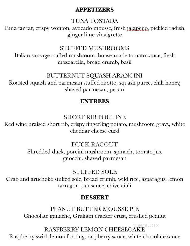 Peninsula Grill - Traverse City, MI menu_pic