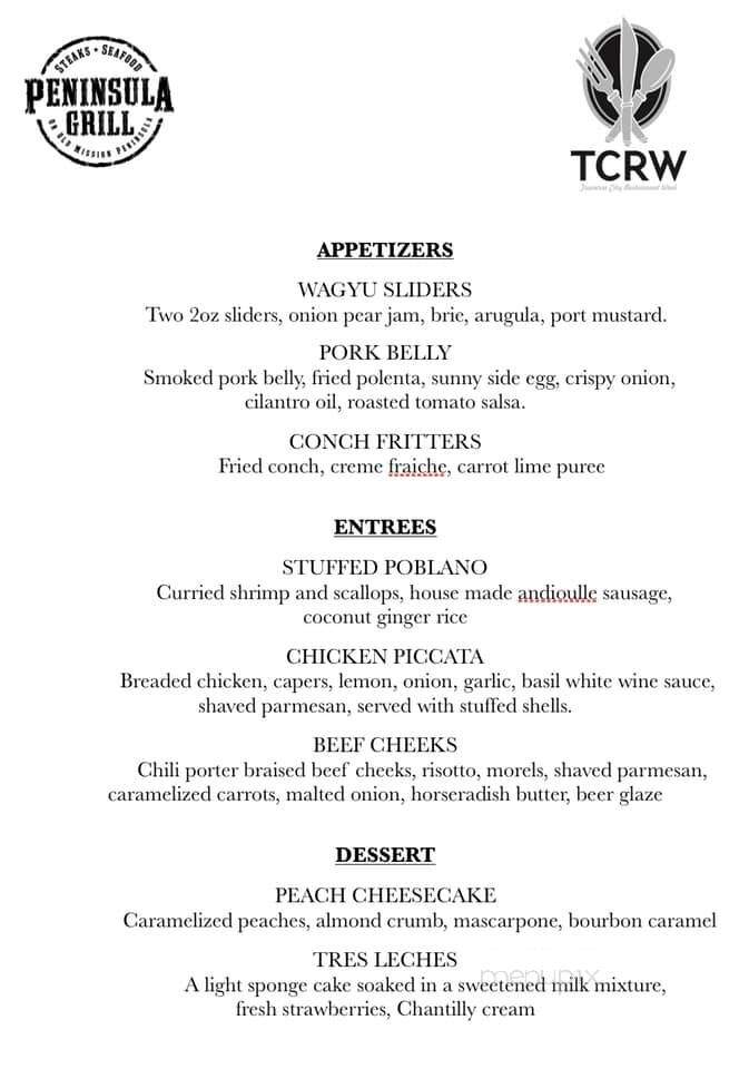 Peninsula Grill - Traverse City, MI menu_pic